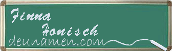 Finna Honisch Visitenkarte
